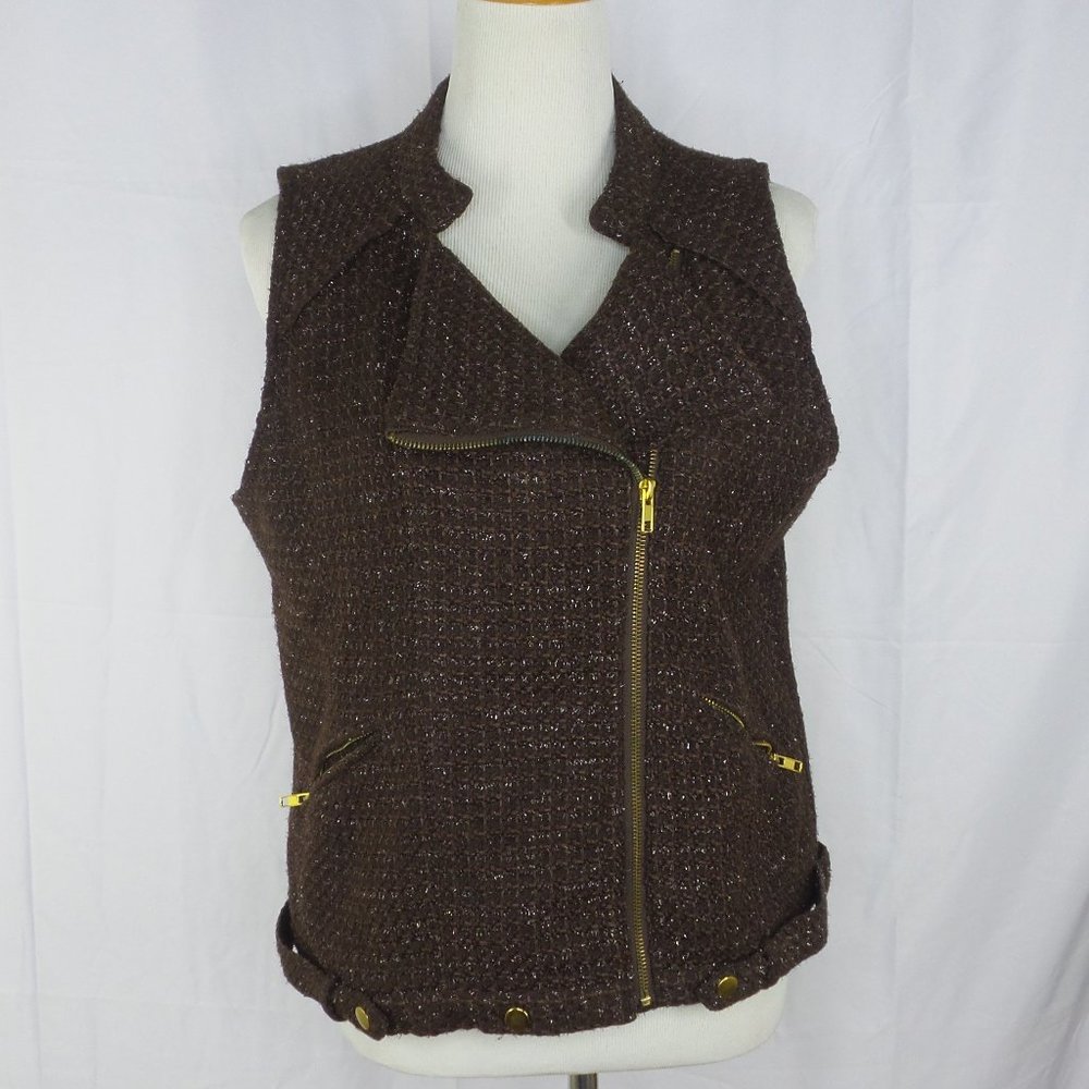 Spirited By Randolph Duke Moto Vest Brown